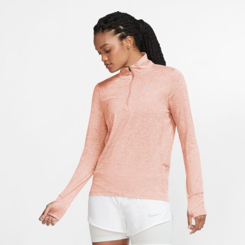 nike pink element half zip top