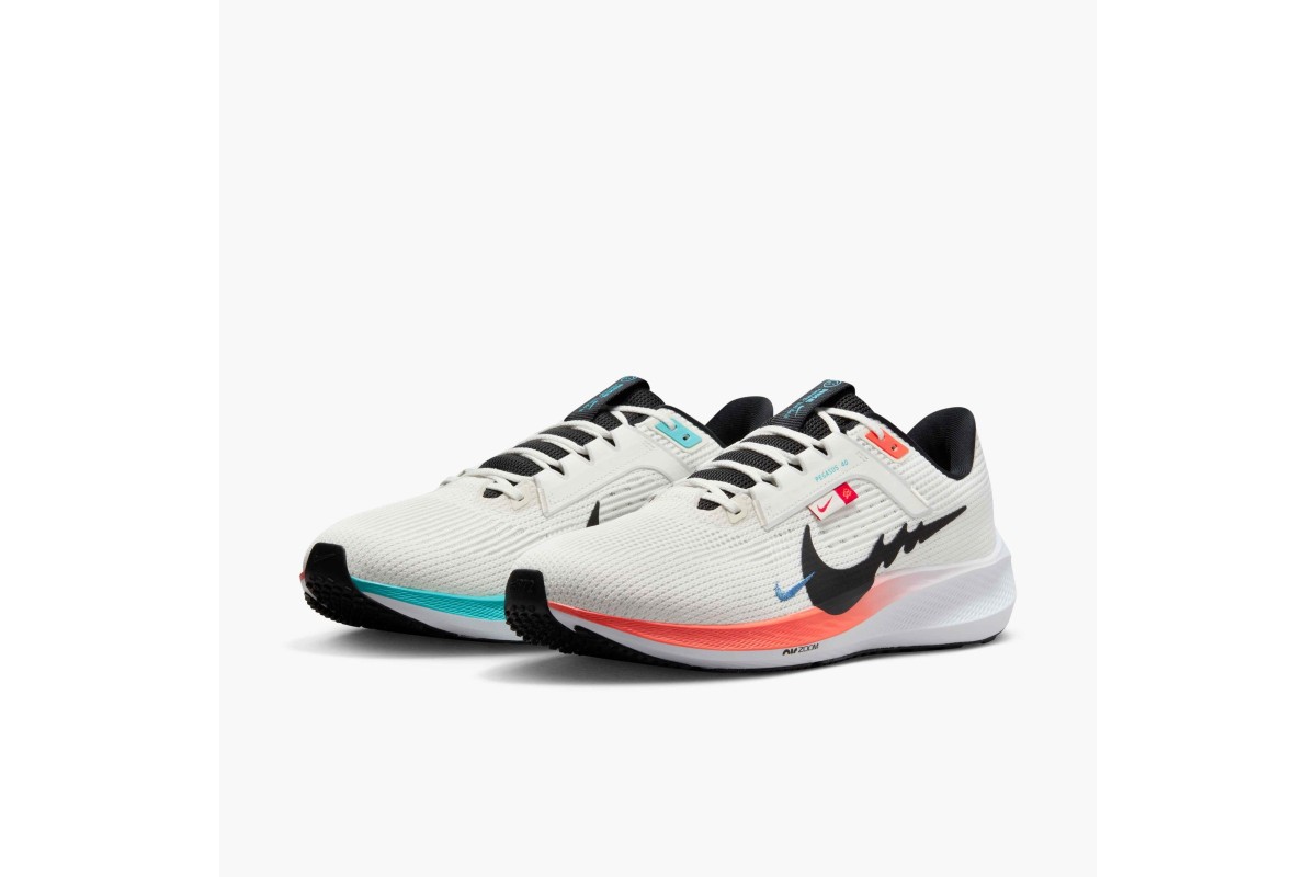 Nike Air Zoom Pegasus 40 Sail Black White Bright Crimson A springy ride for any run the Peg s familiar just for you feel returns to help you accomplish your goals. This