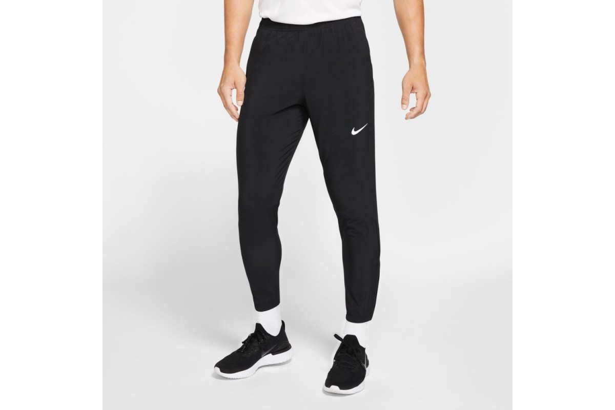 Nike Men's Essential Woven Running Pants - Black/Black/Reflective Silver -  Running Bath