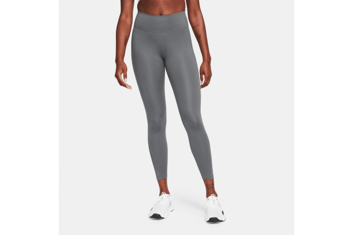 Nike One Dri Fit 7/8 Mid Rise Graphic Leggings Grey