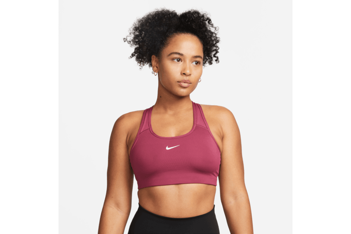 Nike Air Swoosh Medium Support Sports Bra Ladies Pink/Black, £21.00
