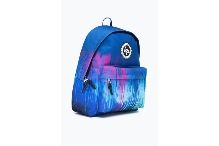 Hype Pink Drips Backpack Meet the HYPE. Purple & Pink Drip Backpack, part  of the HYPE. 2022 Back to School collection. Designed in our standard  backpack shape in an all-over pink and